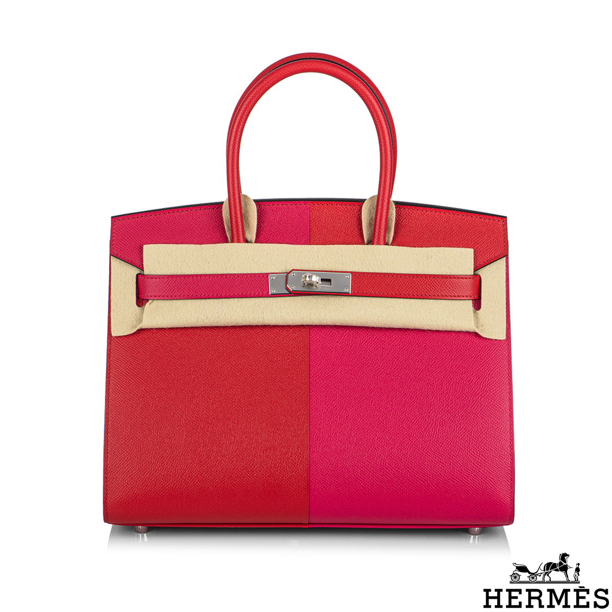 Hermes Birkin 30 Casaque Veau Epsom Rouge de Coeur/Rose Extreme